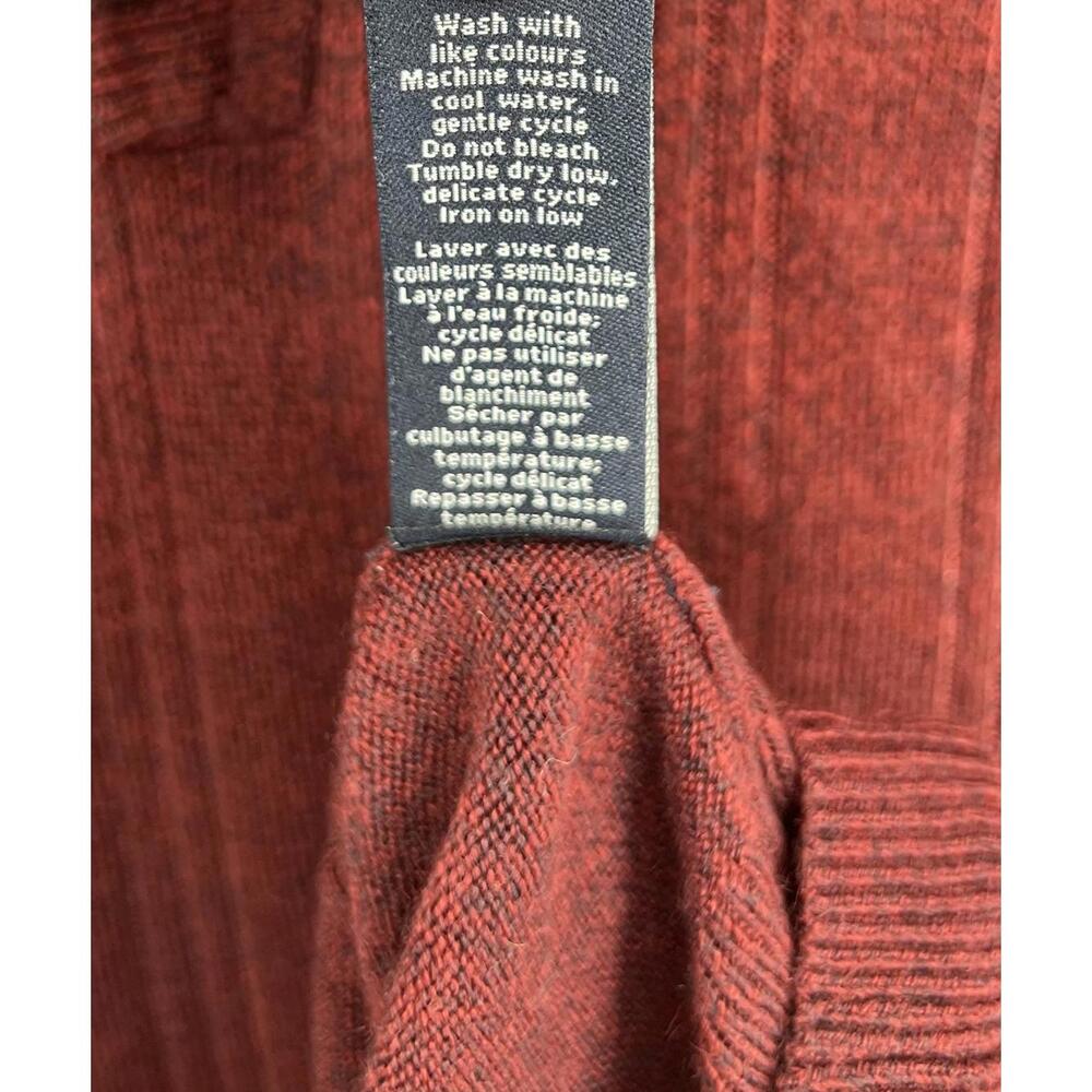 Arnold Palmer Burgundy Polo Sweater Small Ribbed Knit Collar - Picture 6 of 9